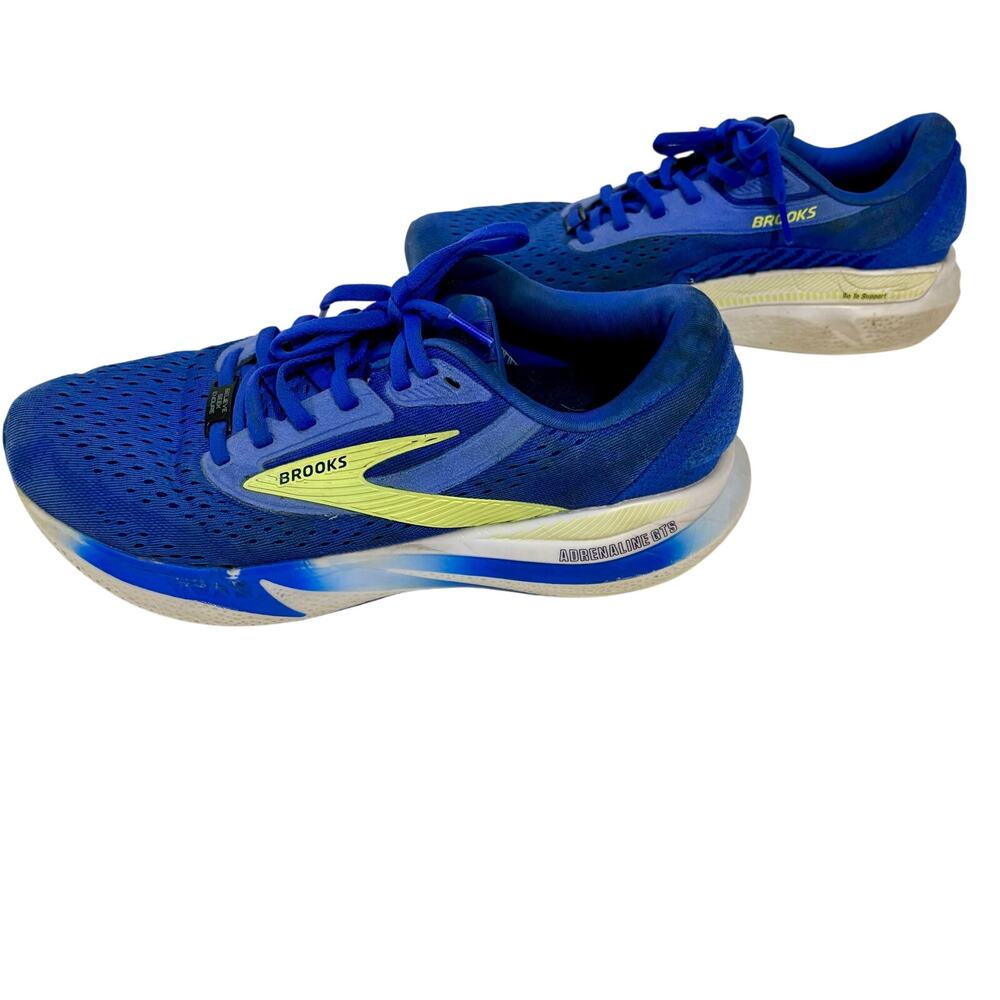 Brooks Men’s Adrenaline GTS 24 Running Shoes Cobalt Yellow Peacoat Size 9 EUC